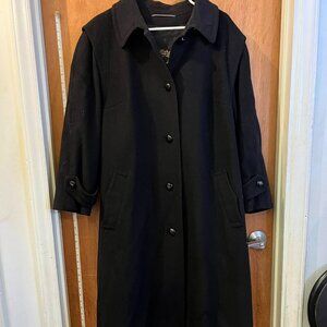 🐻Size 46(26) - Lodenfrey - Black Wool Trench Coat - Needs Cleaning
